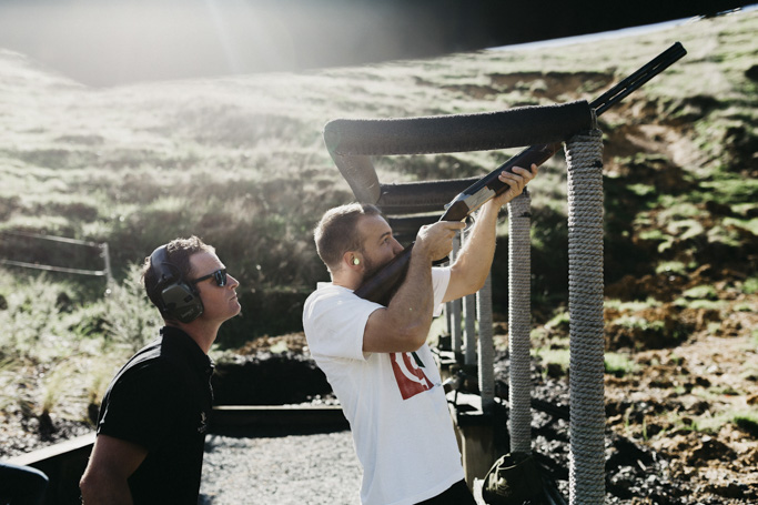 Clay bird shooting